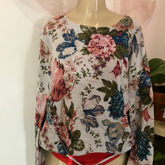 Used Sweater Angel Of The North Floral Knit Multi Color - Picture 2 of 12
